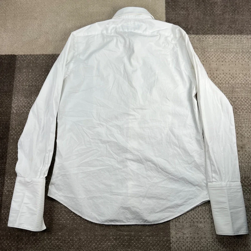 Suitsupply‎ Mens White Egyptian Cotton Slim Fit Tuxedo Dress Shirt 16.5 42